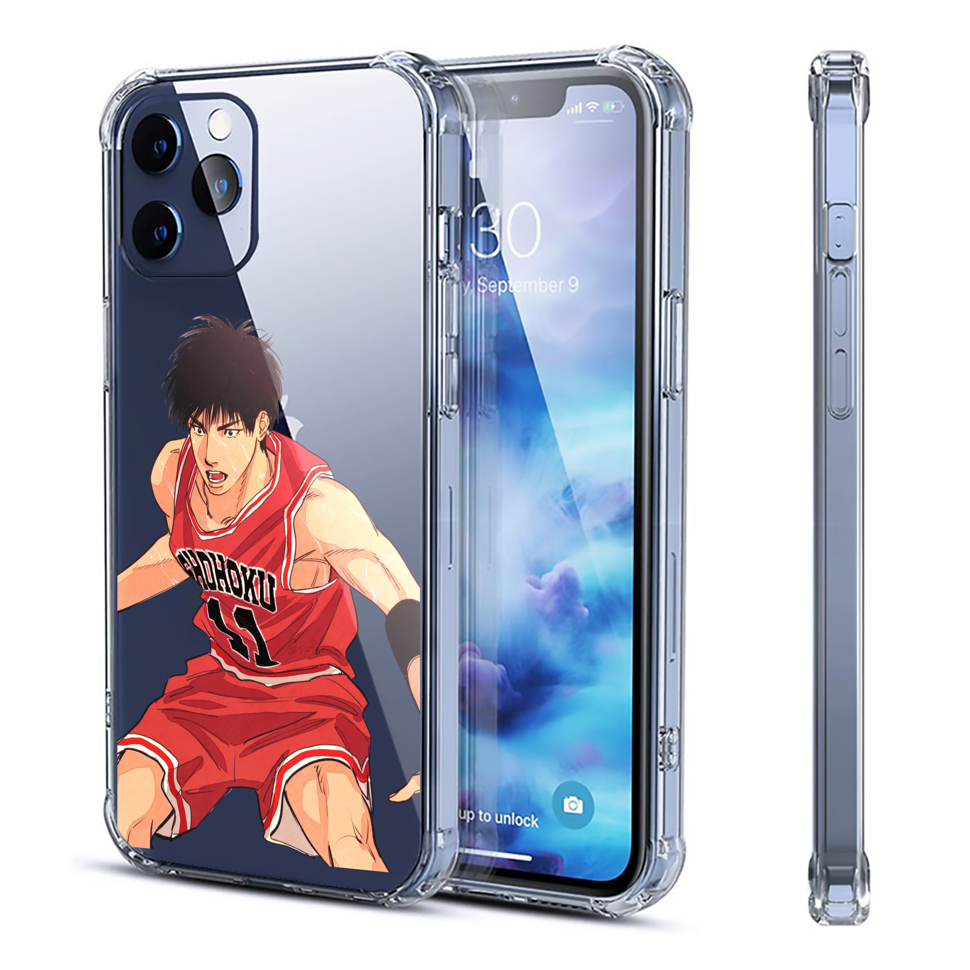 （画像用） SLAM DUNK／スラムダンク 【iPhone 12シリーズ対応】透明スマホケース（クリアソフトケース）